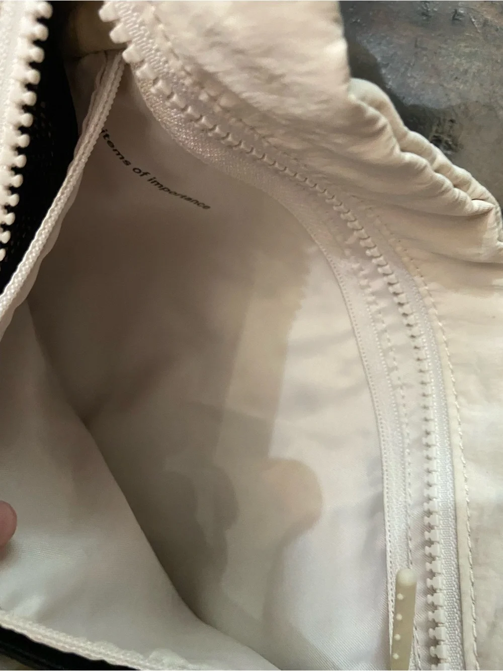 Lululemon Clean Lines Crossbody Shoulder Bag Cream & Black 39477